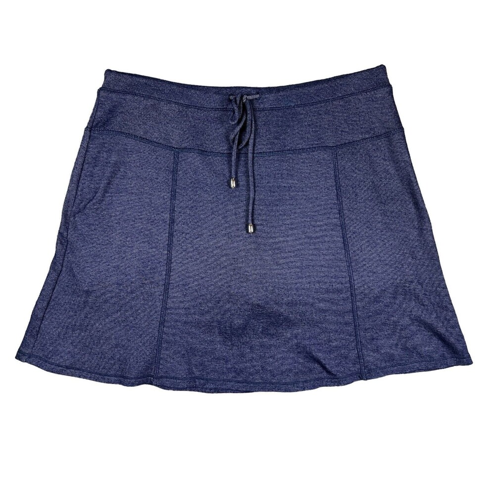 Green Tea Indigo Blue Activewear Casual A-Line Knit Skort Size L NWOT